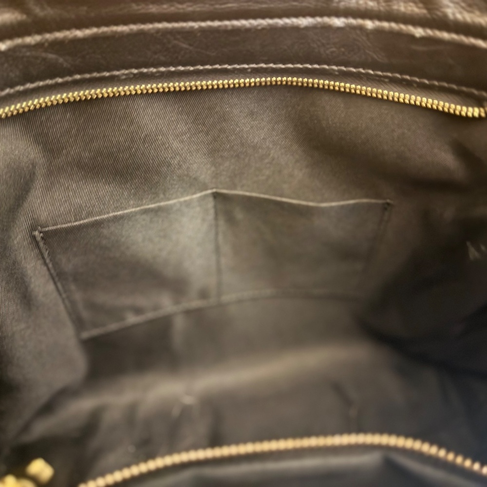 ANNA PAOLA, BLACK LEATHER BONNIE TOTE - Picture 5 of 9
